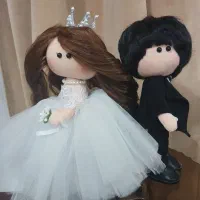 عروسک عروس و داماد روسی و فندوق