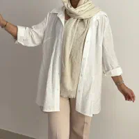 مانتو اسپورتی تک رنگ سفید