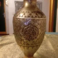 گلدان و کاسه مسی قدیمی قاجاری