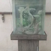 آکواریوم شیشه خم با پایه
