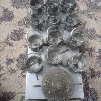 ۲دست استکان با قندان