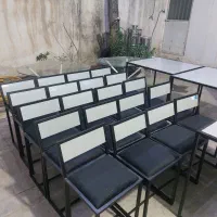 میز صندلی نیمکت کافه ای