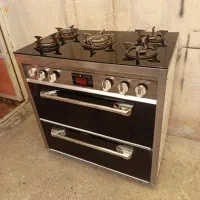 اجاق گاز صفحه ای نما استیل دوکشو نونو