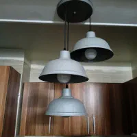 لوستر 3شاخه نو با لامپ