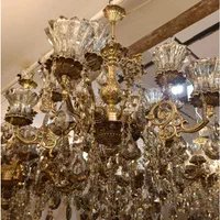 لوستر ۶ شاخه برنز. مدل میخک