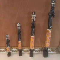 ۴مجسمه وصورتک چوبی دکوری زیباباقیمت عالی