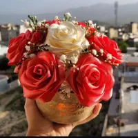 ساخت انواع گل های ربانی و مخملی قبول سفارش های شما