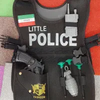 لباس پلیس جلیقه پلیس کودک با لوازم