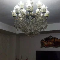 لوستر  هشت شاخه برنز شانزده شعله کاملا سالم