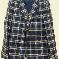 ۳تیکه کت جلیغه شلوار چهارخونه سرمه ایی نو-ترک