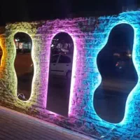 آینه دفرمه بک لایت دار
