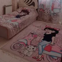 ست اتاق خواب دخترانه.فرش .پادری .پرده