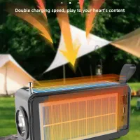 چراغ قوه  رادیو اسپیکر پنل خورشیدی