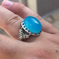 انگشتر نقره عقیق آبی (عین الحر