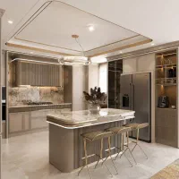 طراحی داخلی  روف گاردن و نمای مدرن خاص و حرفه‌ای
