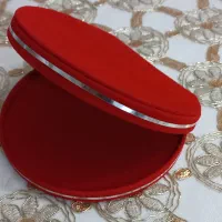 جعبه جواهرات نیم ست مخمل جعبه کادو صدفی
