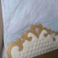 تخت دونفره سفید طلایی