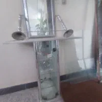 آینه وشعمدان آلومینیومی و یک آینه قدی جدا