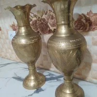 گلدان برنجی قلمکاری شده نونو