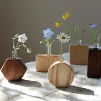 گلجای چوبی دکوری خاص مینیمال گلدان چوبی