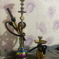 قلیون تنه برنجی و شیر
