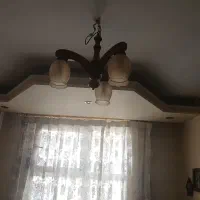 لوستر ۳  شاخه چوبی
