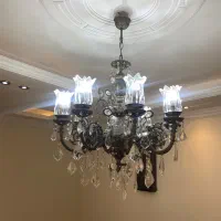لوستر برنجی ۸ شعله