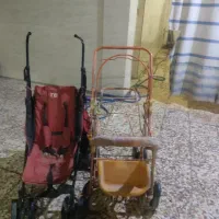 دوعدداسکلت کالسکه ۴چرخ