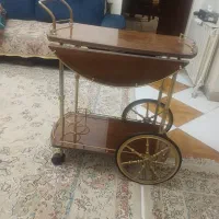 میز بار با قطر 60 سانت بالدار ومتحرک انتیک