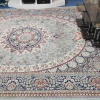 دو تخته فرش ابریشم مشهد اردهال ۹متری