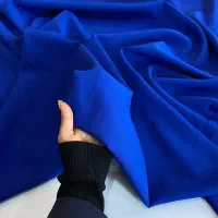 پارچه کرپ آبی کاربنی