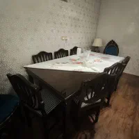میز نهار خوری ۸ نفره و ست مبل ۷ نفر ه
