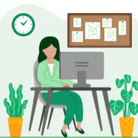 منشی خانم برای دفتر پزشکی