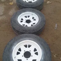 رینگ و لاستیک جیپ سفید ۵پیچ