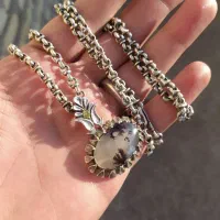 زنجیر قلیونی و گردنبند نقره شجر