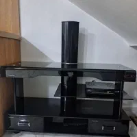 میز  تلویزیون شیشه ای نو  نو