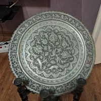 سینی مسی قدیمی سیاه قلم