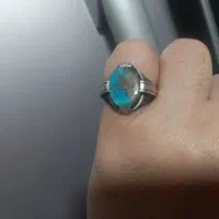 انگشتر نقره فیروزه نیشابوری واوپال