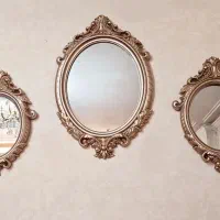 ست آینه آنتیک چوبی