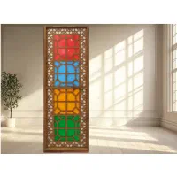 پاراوان ، پارتیشن ثابت شیشه رنگی کد prstg4c