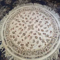 پادری و فرش گرد ماشینی گل برجسته