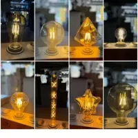 لامپ فیلامنت گلابی ، ستاره ، الماس، کریستال ،خیاری