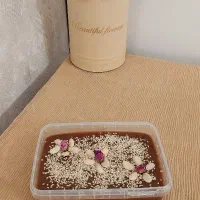 کاچی مغزدار ،حلوا ،رولت مرغ،سالاد الویه دسر ژله