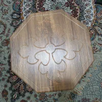 میز عسلی تاشو رنگ قهوه ای شکلاتی 4 تا کارکرده