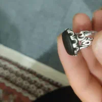 انگشتر نقره سنگ حدید