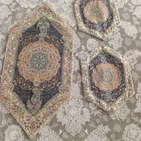 دوجفت رومیزی طرح ترمه