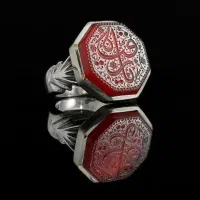 انگشتر عقیق خطی
