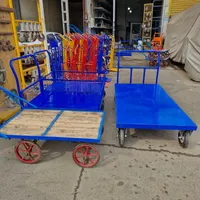 باربر دستی فلز چهار چرخ ۴ گاری حمل ترولی (برندپاپ)