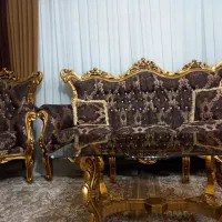 مبلمان استیل تمام چوب ۹ نفره