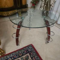 میز عسلی شیشه ای